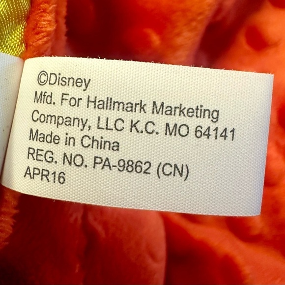 Hallmark Disney Itty Bittys Baby Mickey Mouse Plush Lovey Security Blanket. Soft - Picture 3 of 5